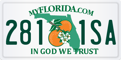FL license plate 2811SA