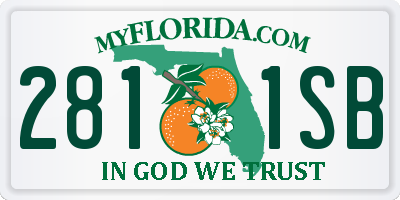 FL license plate 2811SB