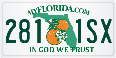 FL license plate 2811SX