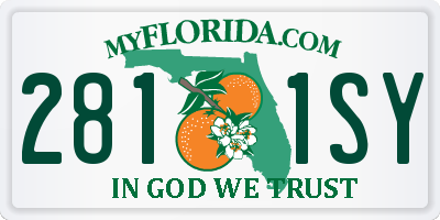 FL license plate 2811SY