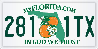 FL license plate 2811TX