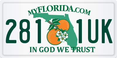 FL license plate 2811UK