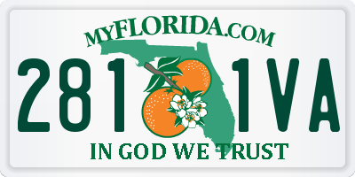 FL license plate 2811VA