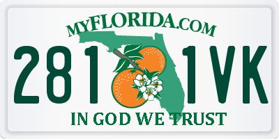 FL license plate 2811VK
