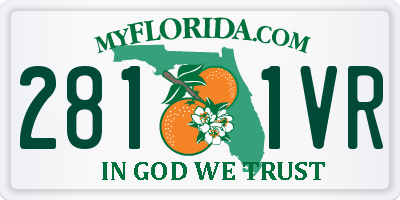 FL license plate 2811VR