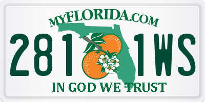 FL license plate 2811WS