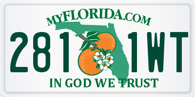 FL license plate 2811WT