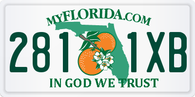 FL license plate 2811XB