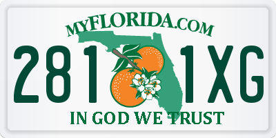 FL license plate 2811XG