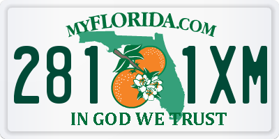 FL license plate 2811XM