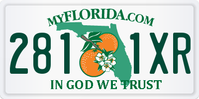 FL license plate 2811XR