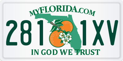 FL license plate 2811XV