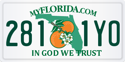 FL license plate 2811YO