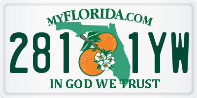 FL license plate 2811YW