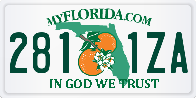 FL license plate 2811ZA