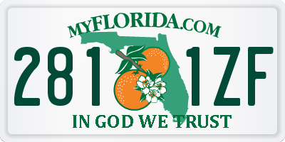 FL license plate 2811ZF