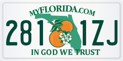 FL license plate 2811ZJ