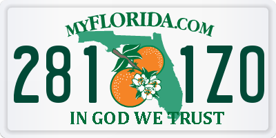 FL license plate 2811ZO