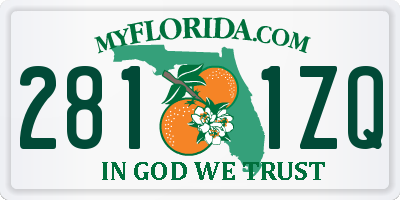 FL license plate 2811ZQ