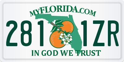 FL license plate 2811ZR