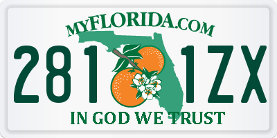 FL license plate 2811ZX
