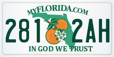 FL license plate 2812AH