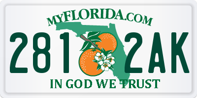 FL license plate 2812AK