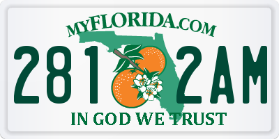 FL license plate 2812AM