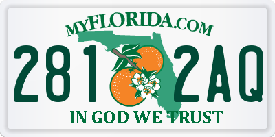 FL license plate 2812AQ