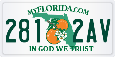 FL license plate 2812AV