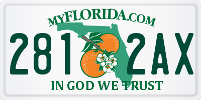 FL license plate 2812AX
