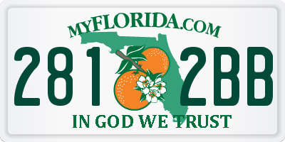 FL license plate 2812BB