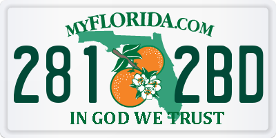 FL license plate 2812BD
