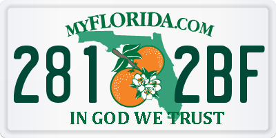 FL license plate 2812BF