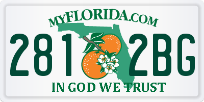 FL license plate 2812BG