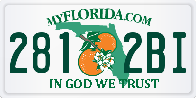 FL license plate 2812BI