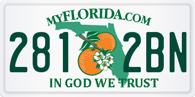 FL license plate 2812BN