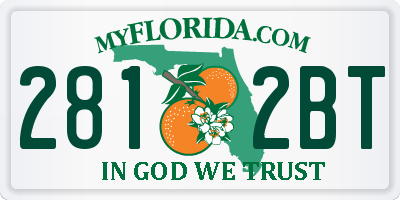FL license plate 2812BT