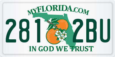 FL license plate 2812BU