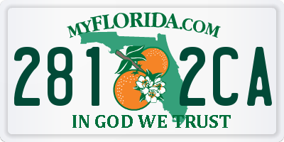 FL license plate 2812CA