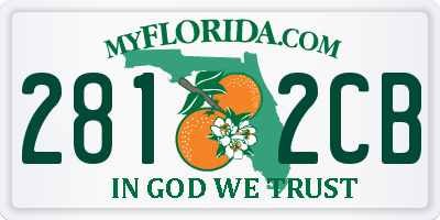 FL license plate 2812CB