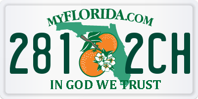 FL license plate 2812CH