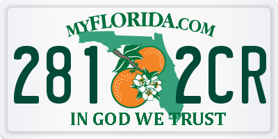 FL license plate 2812CR
