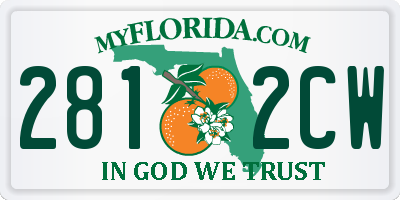 FL license plate 2812CW
