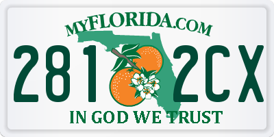 FL license plate 2812CX