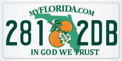 FL license plate 2812DB