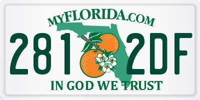 FL license plate 2812DF
