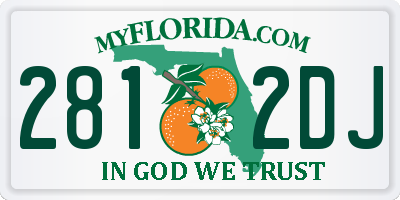 FL license plate 2812DJ
