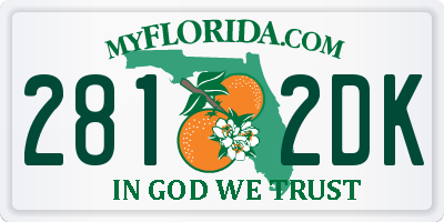 FL license plate 2812DK