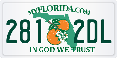 FL license plate 2812DL